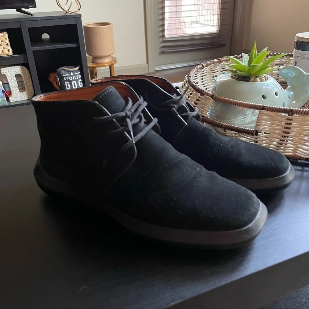 Tod’s Men’s Black Leather Suede Lace Up Chukka Boots‎ Size 6.5